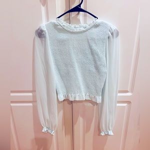 Aritzia Wilfred Blouse in Glacier Blue, NWOT size XS